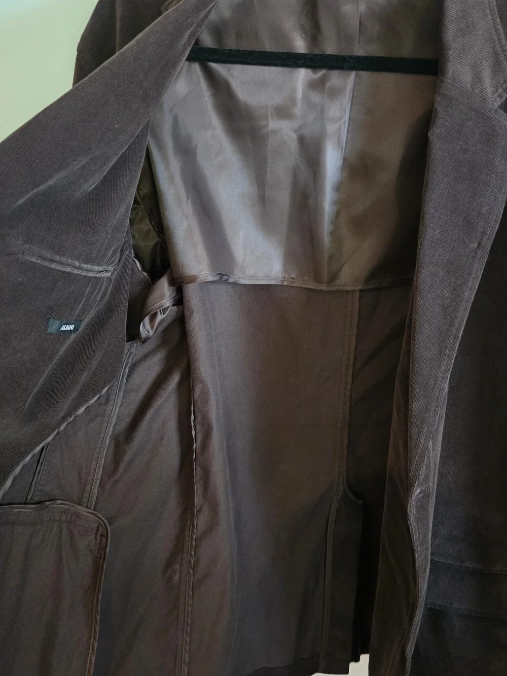 Alfani Men’s XXL Brown Velvet Sport Coat Blazer Jacket Button Up